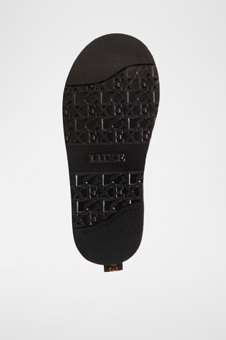 Boots fourrés en cuir de mouton nubuck - Noir