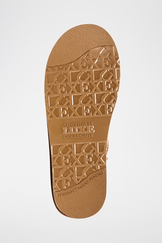 Boots fourrés en cuir de mouton nubuck - Beige