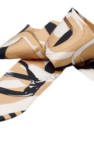 Fular Chic Twill - Blanco, negro y beige