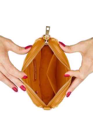 Bolso de mano de piel Opera - Marrón