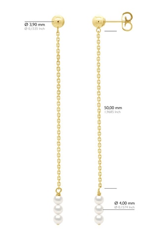 Pendientes - Oro amarillo y perlas cultivadas