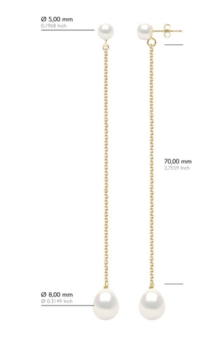 Pendientes - Oro amarillo y perlas cultivadas