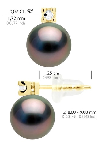 Dormilonas - Oro amarillo, perlas cultivadas y diamantes