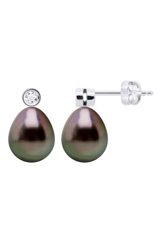 Pendientes - Oro blanco, perlas cultivadas y diamantes