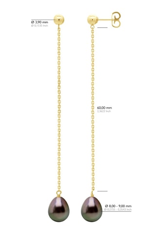 Pendientes - Oro amarillo y perlas cultivadas