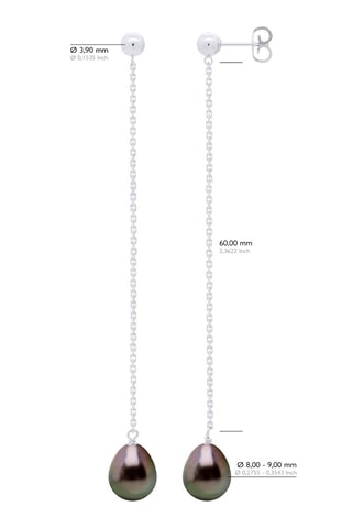 Pendientes - Oro blanco y perlas cultivadas