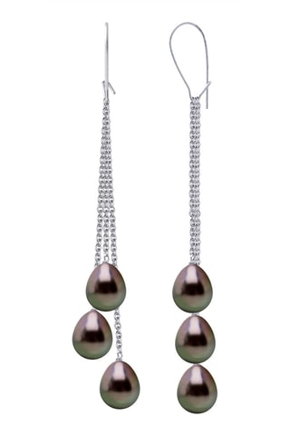 Pendientes - Oro blanco y perlas cultivadas