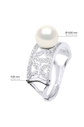Anillo - Plata y perla cultivada de agua dulce