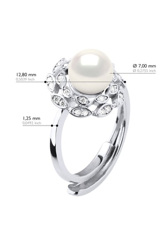 Anillo - Plata y perla cultivada de agua dulce