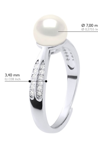 Anillo - Plata y perla cultivada de agua dulce