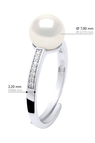 Anillo - Plata y perla cultivada de agua dulce