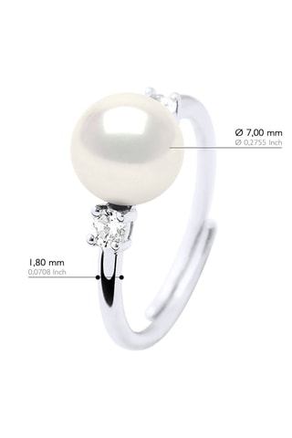Anillo - Plata y perla cultivada de agua dulce