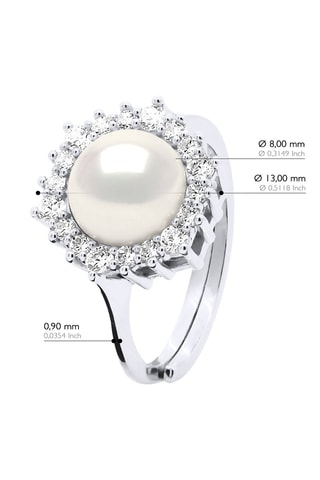 Anillo - Plata y perla cultivada de agua dulce