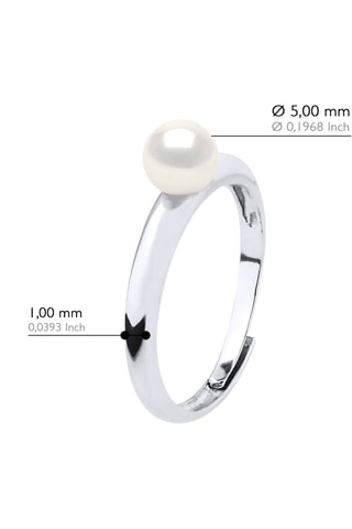 Anillo - Plata y perla cultivada de agua dulce