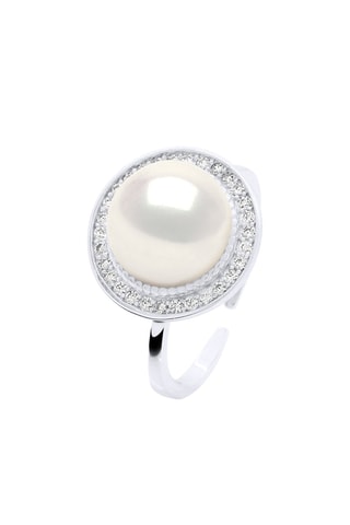 Anillo - Plata y perla cultivada de agua dulce
