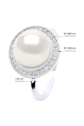 Anillo - Plata y perla cultivada de agua dulce