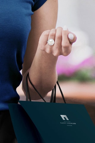 Anillo - Plata y perla cultivada de agua dulce