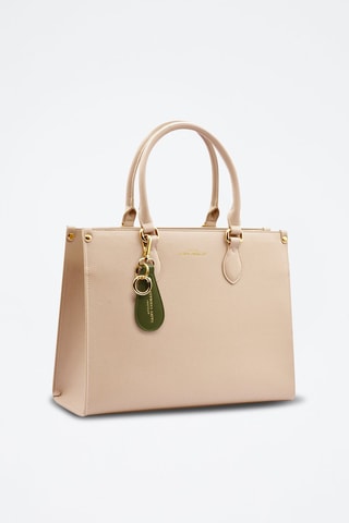 Llavero de piel Dream Paris - Verde y dorado