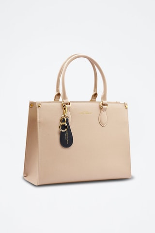 Llavero de piel Dream Paris - Negro y dorado