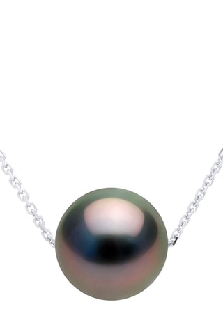 Collar - Oro blanco y perla cultivada de Tahití