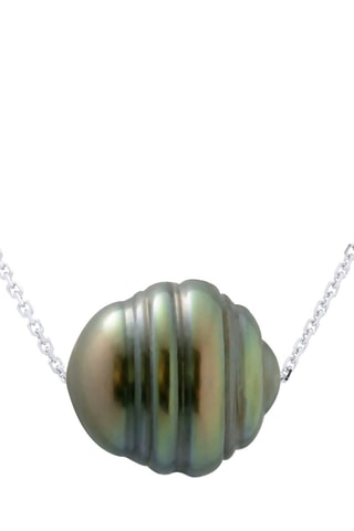 Collar - Oro blanco y perla cultivada de Tahití