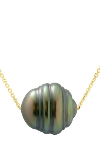 Collar - Oro amarillo y perlas cultivadas de Tahití