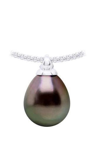 Collar - Oro blanco y perlas cultivadas de Tahití