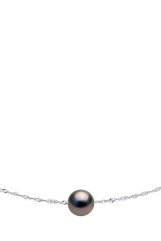 Collar - Oro blanco y perla cultivada de Tahití