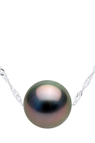 Collar - Oro blanco y perla cultivada de Tahití