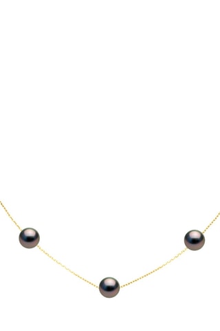 Collar - Oro amarillo y perlas cultivadas de Tahití