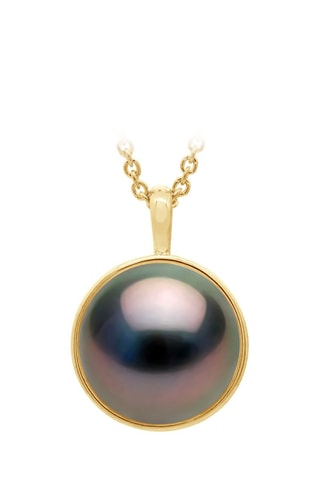 Collar - Oro amarillo y perlas cultivadas de Tahití