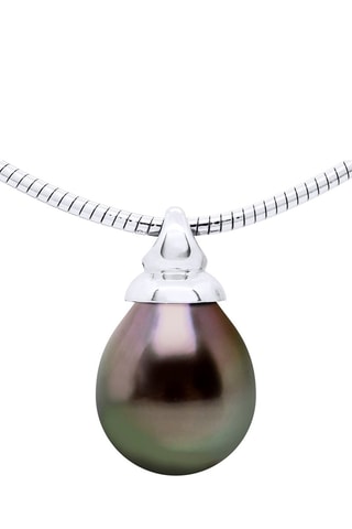 Collar - Plata y perla cultivada de Tahití