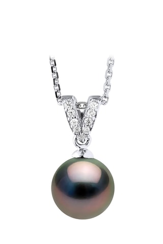 Collar - Plata y perla cultivada de Tahití