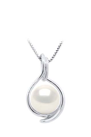 Colgante - Oro blanco y perla cultivada de agua dulce