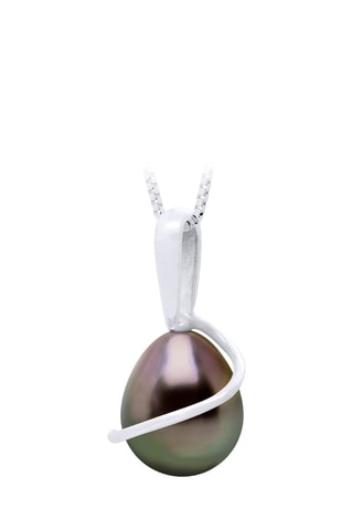 Colgante - Oro blanco y perla cultivada