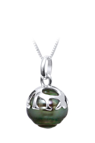 Colgante - Oro blanco y perla cultivada