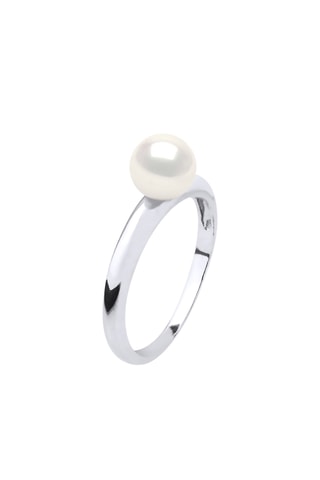 Anillo - Oro blanco y perla cultivada