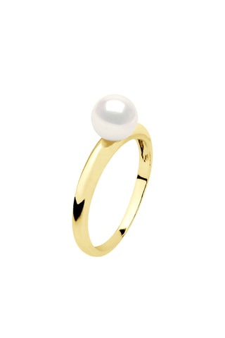 Anillo - Oro amarillo y perla cultivada
