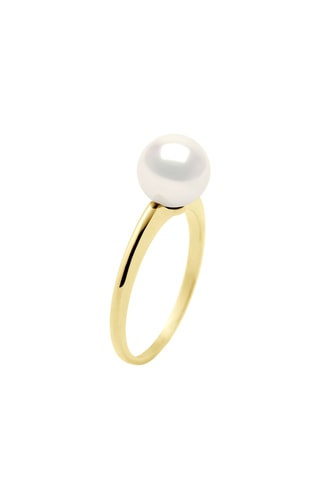Anillo - Oro blanco y perla cultivada