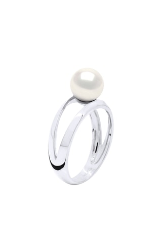 Anillo - Oro blanco y perla cultivada