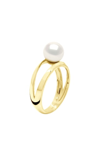 Anillo - Oro amarillo y perla cultivada