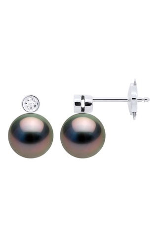 Dormilonas - Oro blanco, diamantes y perlas cultivadas