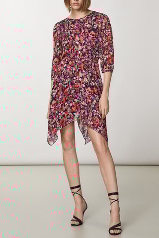 Robe patineuse - Bordeaux et fuchsia