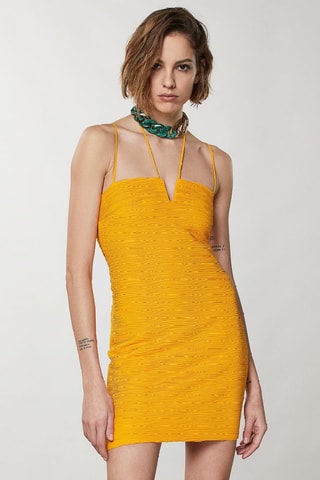 Nauwaansluitende Jurk - Oranje