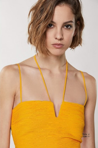 Nauwaansluitende Jurk - Oranje