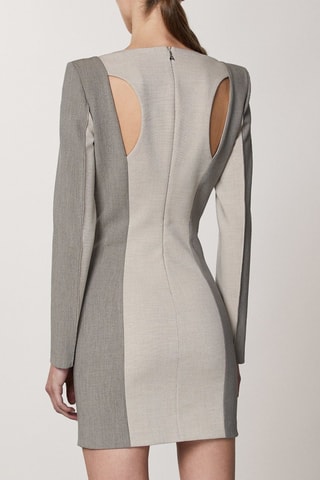 Robe fourreau - Gris et beige