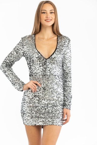 Robe fourreau - Argenté