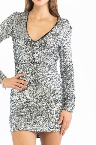 Robe fourreau - Argenté