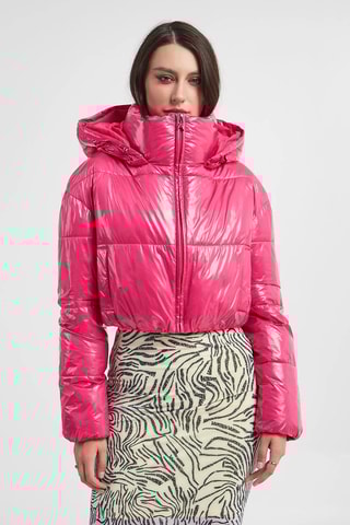 Gewatteerde Jas met Capuchon - Fuchsia