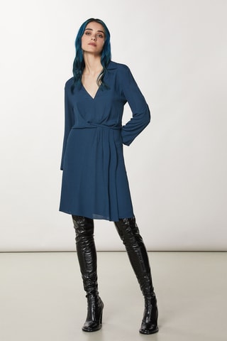 Robe portefeuille - Bleu foncé